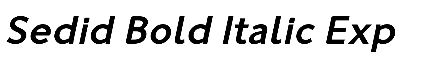 Sedid Bold Italic Exp
